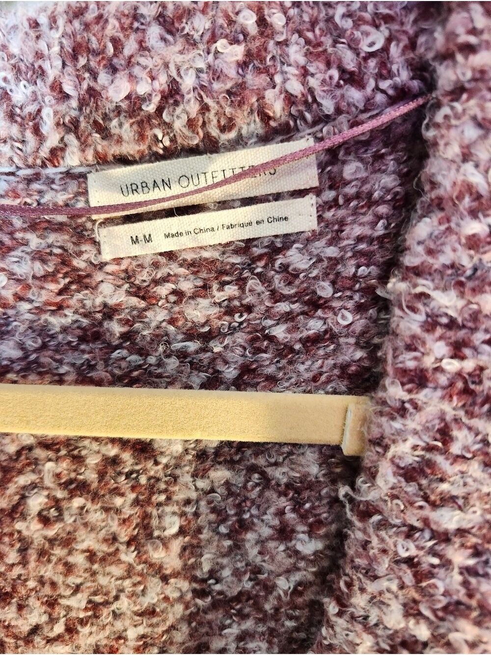 Urban Outfitters Marled Mauve V-Neck Sweater - Picture 2 of 7